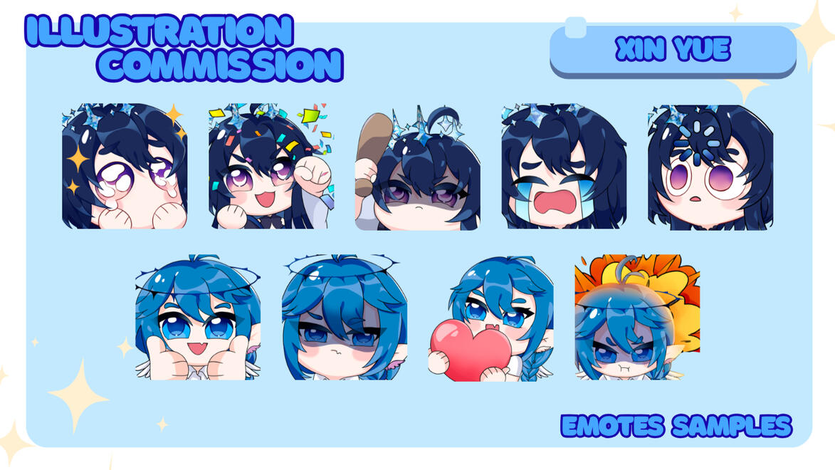 xin yue emotes coms result