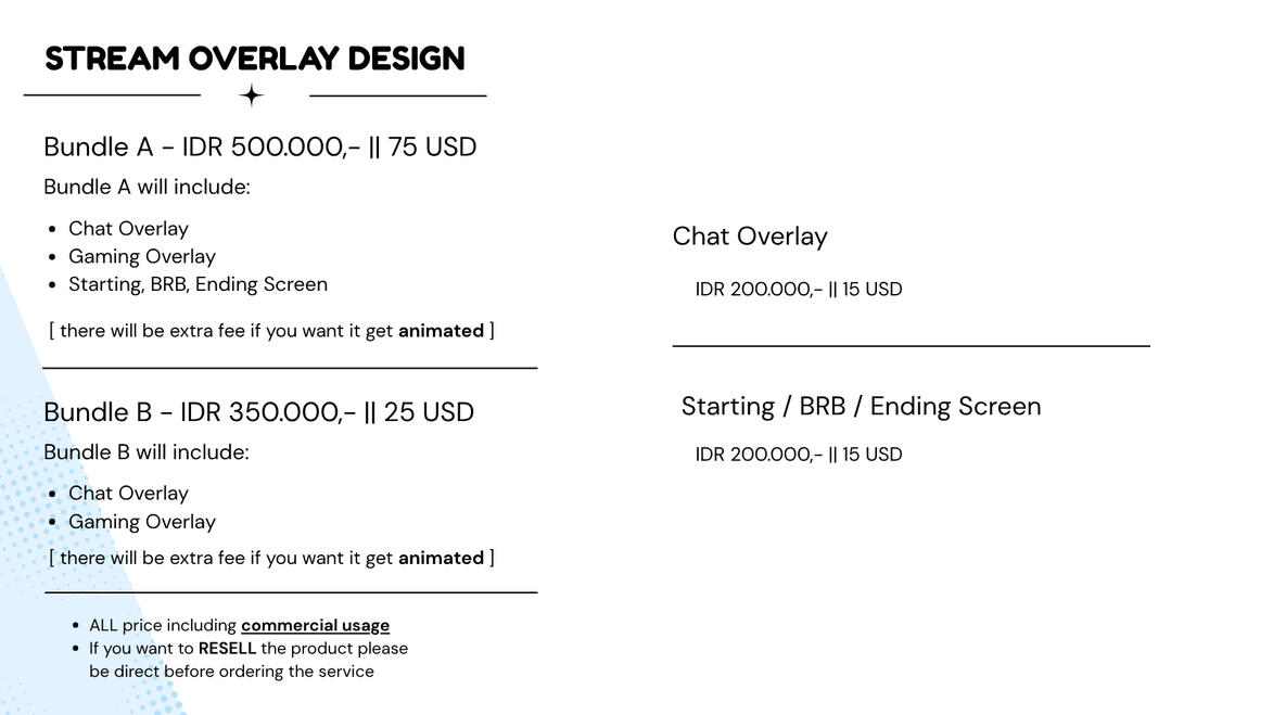 stream overlay design