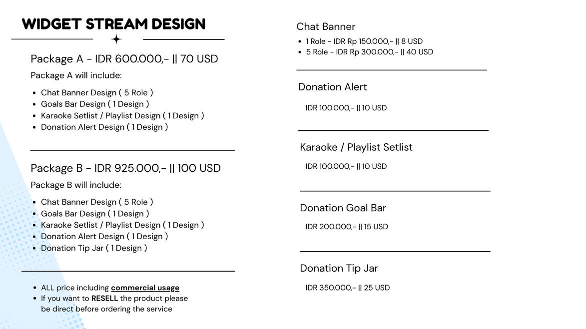 widget stream design